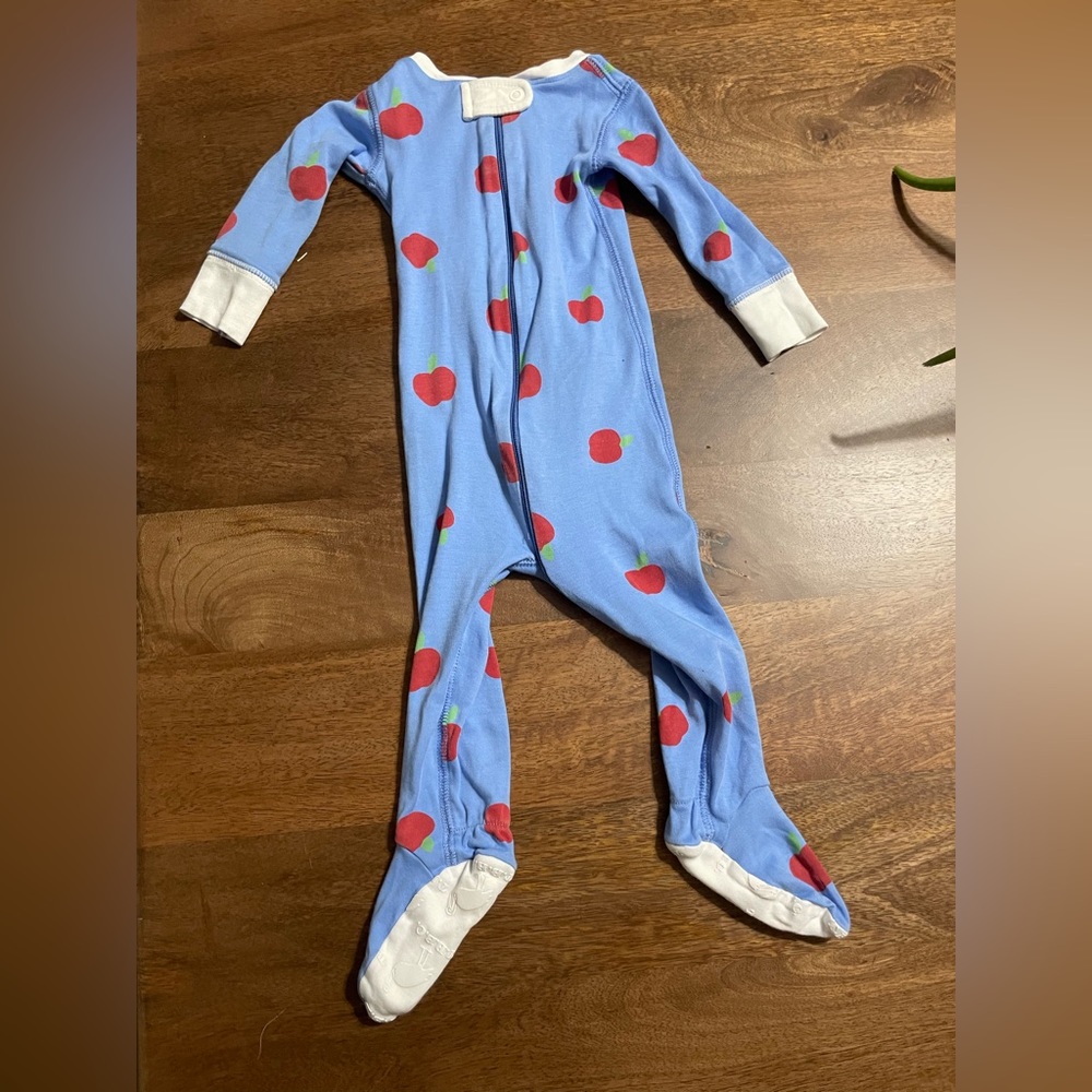 Beaufort Bonnet Company BBC pajamas Sleeper Blue Apples Zip